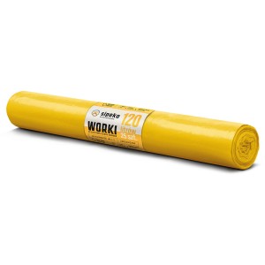 WORKI LDPE 120L 25SZT ŻÓŁTE