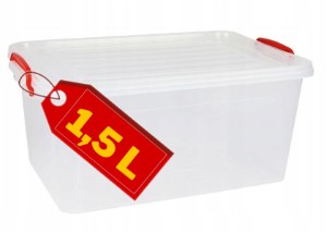 Pojemnik  PROSTOKĄTNY 1,5L zaczepami