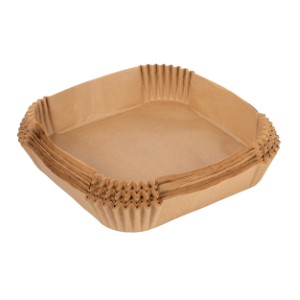 100SZT PAPIEROWYCH FOREMEK 16*16*4,5CM DO FRYTKOWNICY BEZTŁUSZCZOWEJ